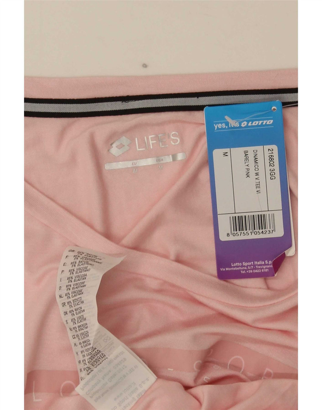 Lotto Womens Graphic T-Shirt Top UK 14 Medium Pink Rayon