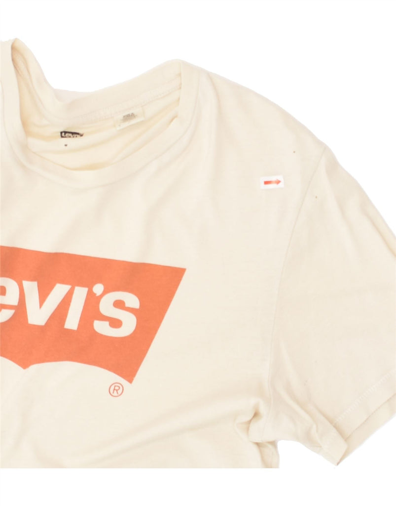 LEVI'S Mens Graphic T-Shirt Top Medium White Cotton | Vintage Levi's | Thrift | Second-Hand Levi's | Used Clothing | Messina Hembry 