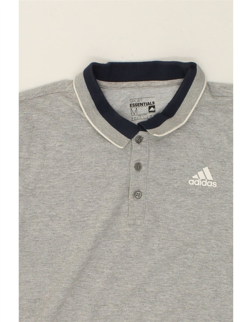 ADIDAS Mens Polo Shirt Medium Grey Cotton Vintage Adidas and Second-Hand Adidas from Messina Hembry 