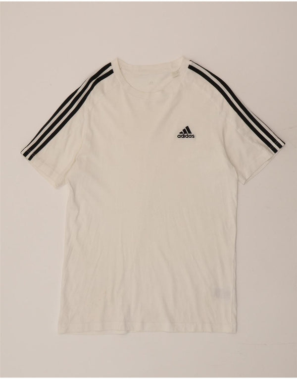 Adidas Mens T-Shirt Top Small White Cotton