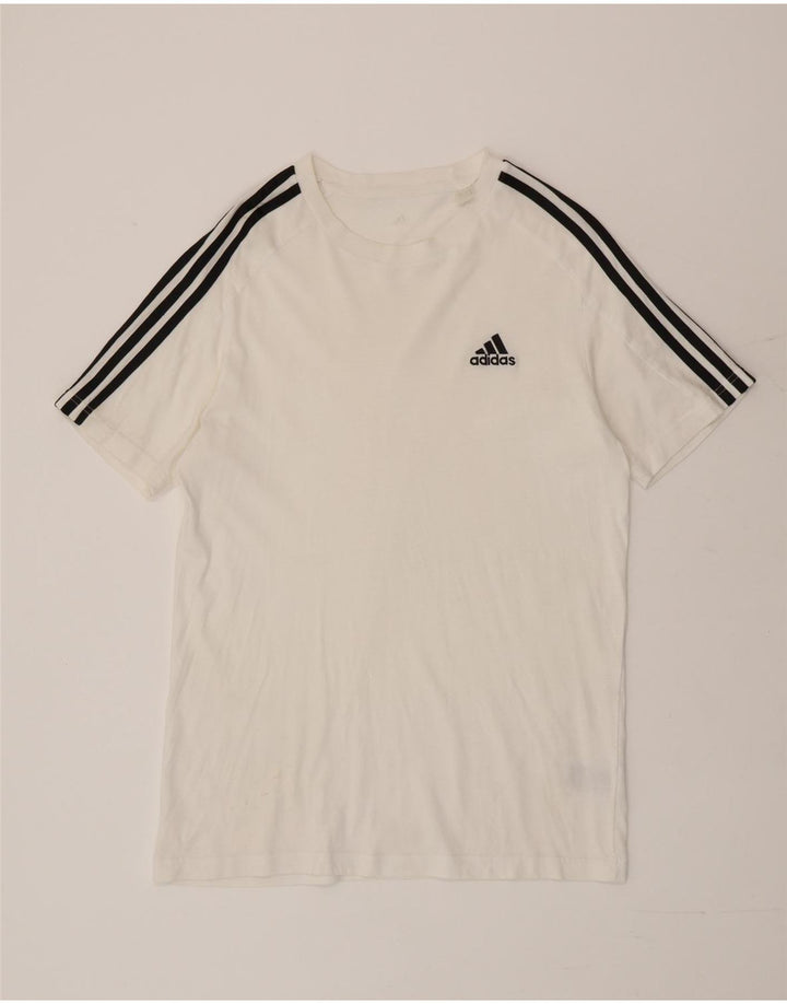 Adidas Mens T-Shirt Top Small White Cotton