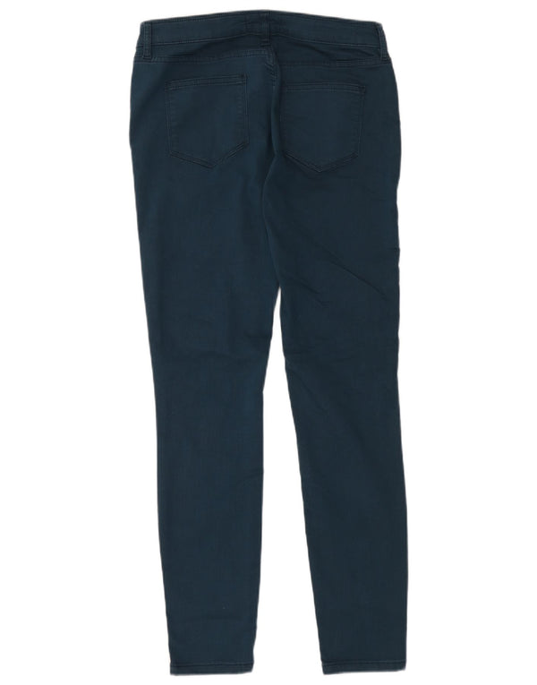 FAT FACE Womens Skinny Casual Trousers UK 12 Medium W30 L30  Navy Blue