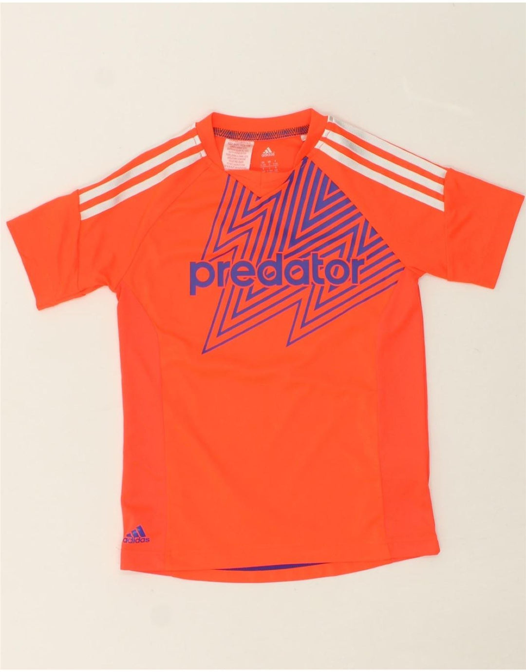 ADIDAS Boys Graphic T-Shirt Top 9-10 Years Orange Polyester Vintage Adidas and Second-Hand Adidas from Messina Hembry 