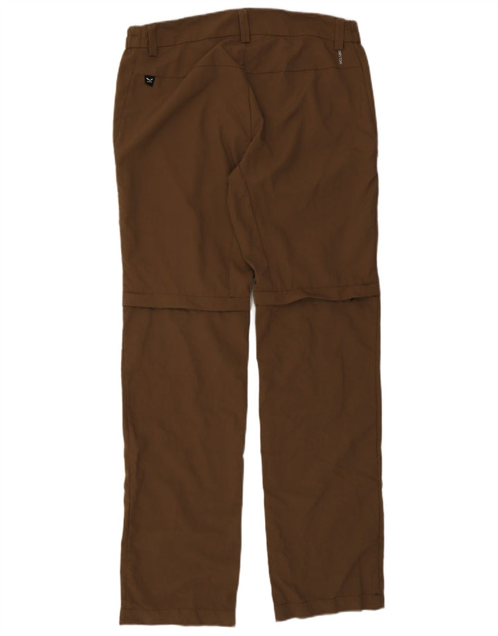 Vintage Mens Straight Chino Trousers Medium W32 L32 Brown Polyamide