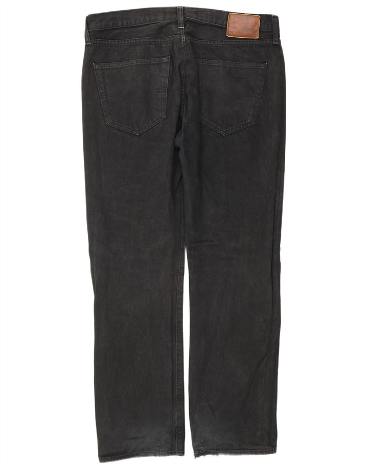 Levi's Mens Straight Jeans W36 L32 Black Cotton