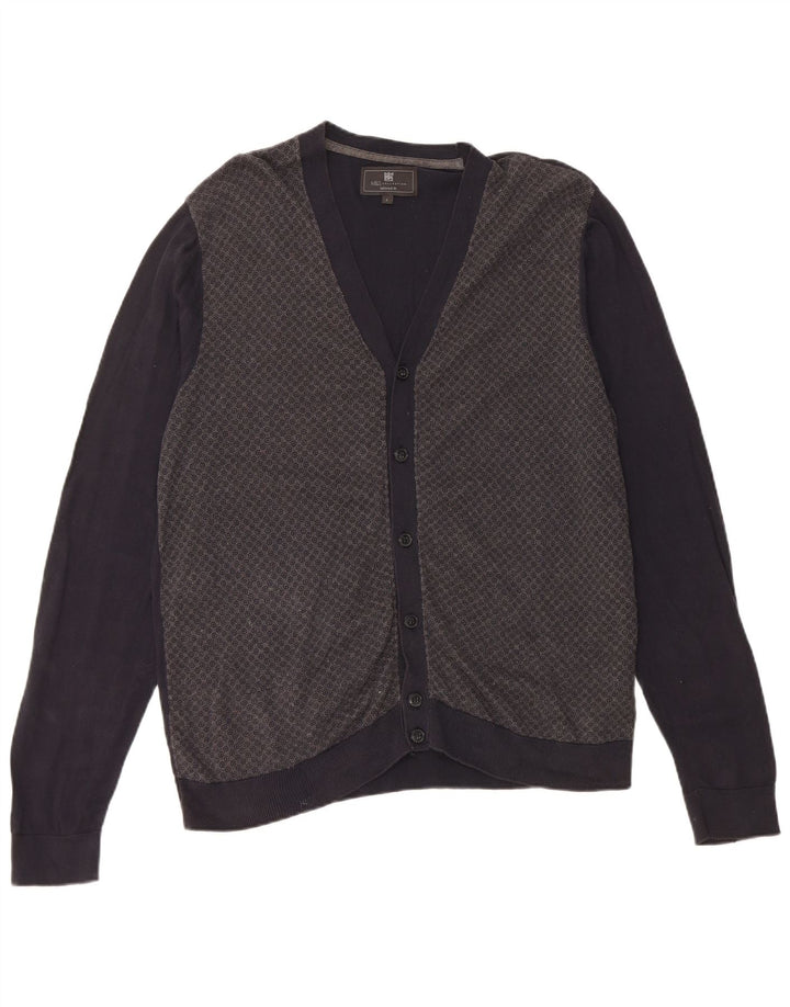 Marks & Spencer Mens Tailored Fit Cardigan Sweater Large Navy Blue