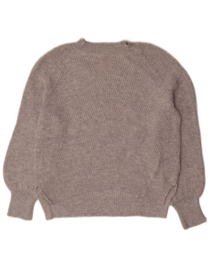 Marks & Spencer Womens Oversized Crew Neck Jumper Sweater UK 10 Small Grey