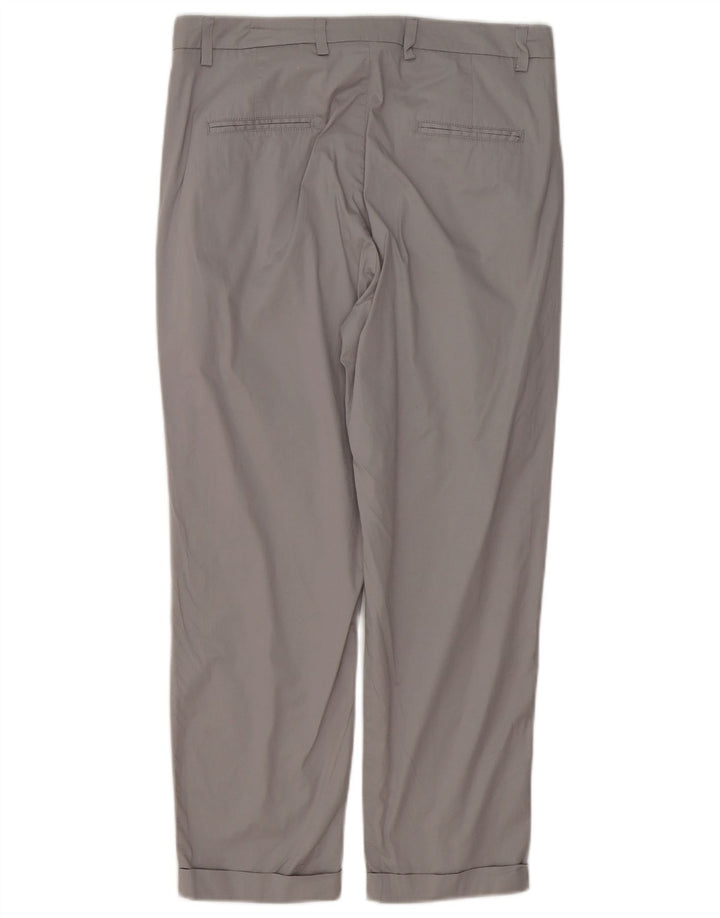 Jaeger Womens Crop Pegged Suit Trousers UK 12 Medium W32 L25 Grey Polyester