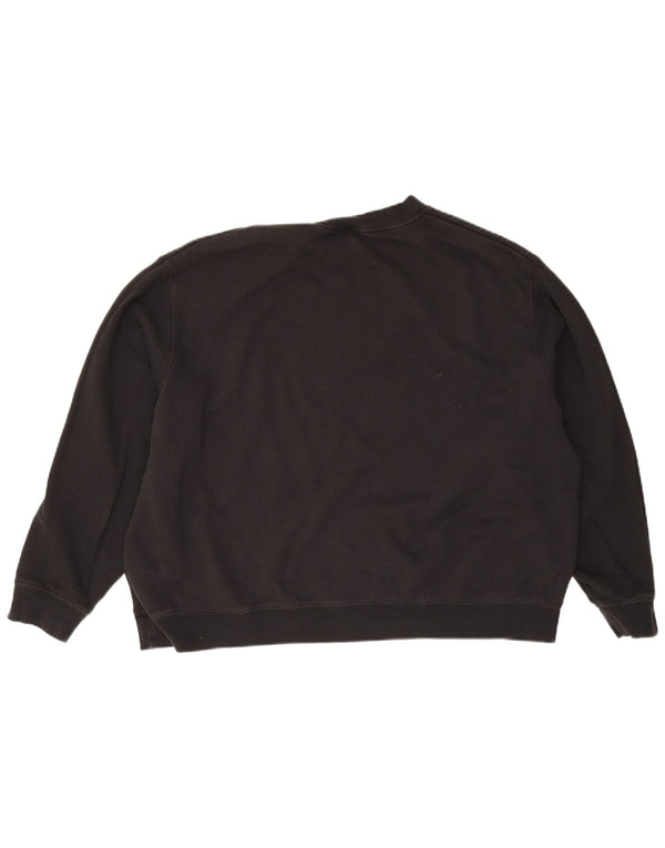 Nike Womens Oversized Graphic Sweatshirt Jumper UK 18 XL Black Cotton