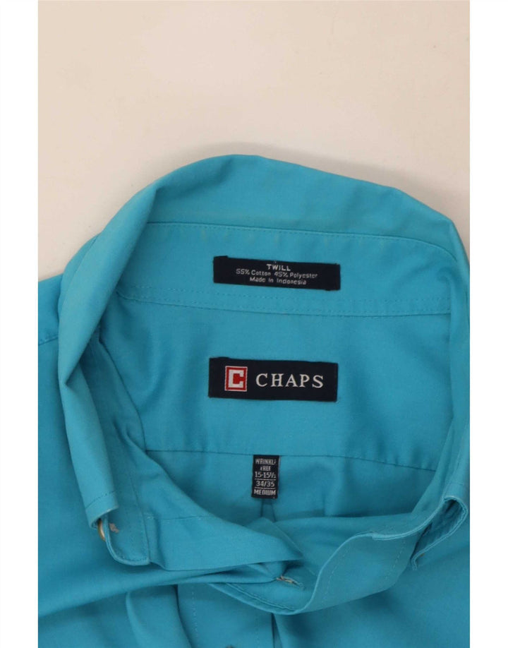 Chaps Mens Shirt Size 15 1/2 Medium Blue Cotton