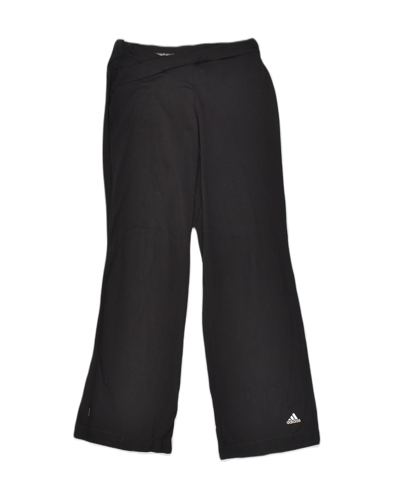 ADIDAS Womens Tracksuit Trousers UK 10 Small Black Nylon | Vintage Adidas | Thrift | Second-Hand Adidas | Used Clothing | Messina Hembry 