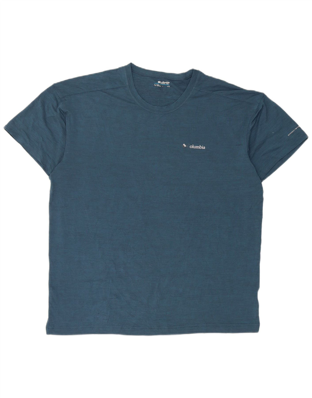 Columbia Mens T-Shirt Top Large Blue Polyester