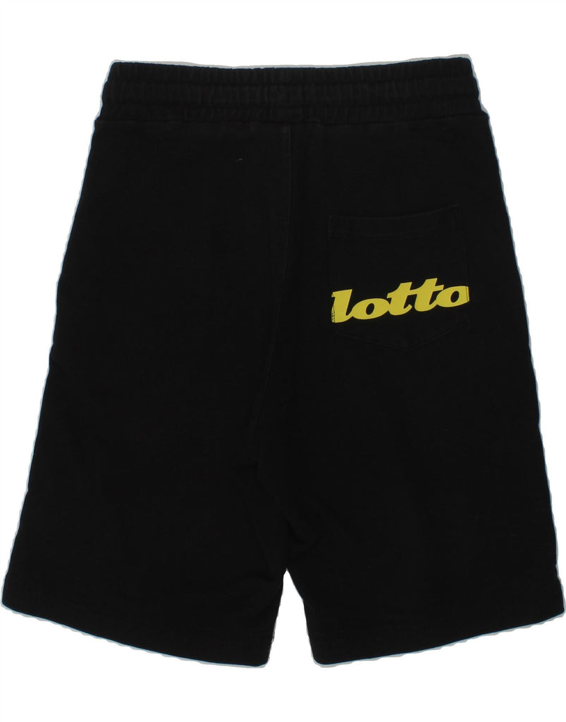 LOTTO Boys Graphic Sport Shorts 7-8 Years Black Cotton | Vintage Lotto | Thrift | Second-Hand Lotto | Used Clothing | Messina Hembry 