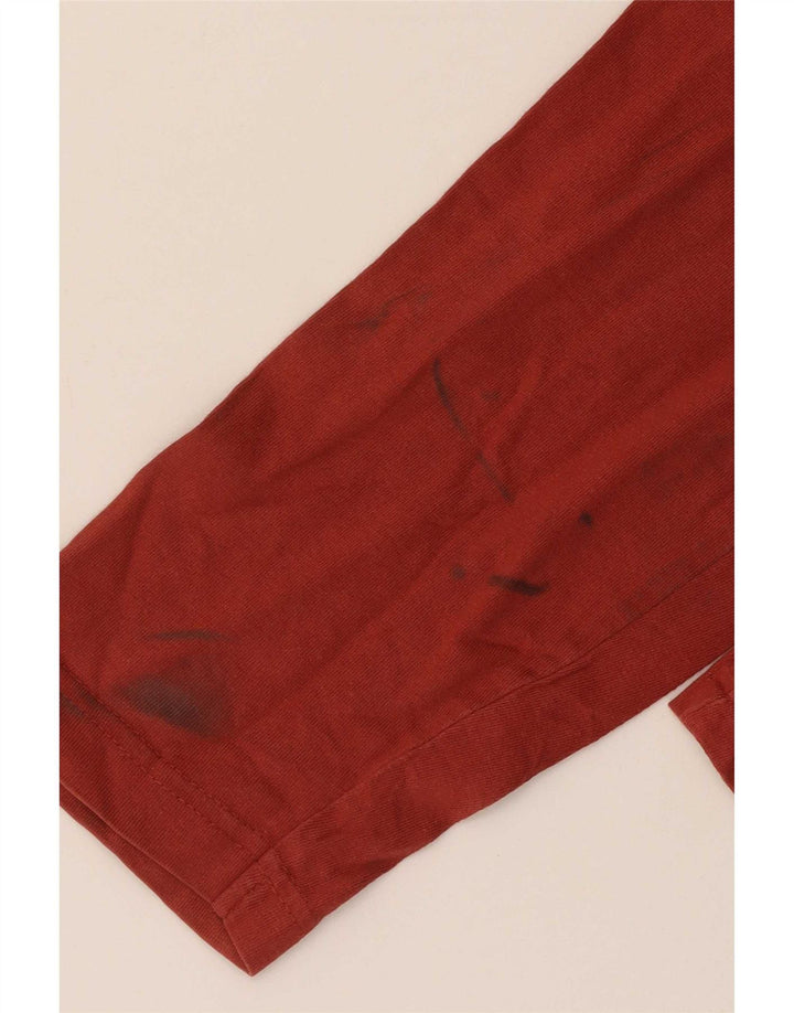Calvin Klein Jeans Mens Top Long Sleeve Medium Red Cotton