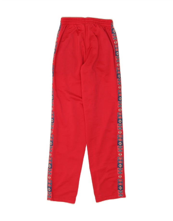 DIADORA Womens Tracksuit Trousers UK 4 XS  Red Argyle/Diamond Polyester Vintage Diadora and Second-Hand Diadora from Messina Hembry 