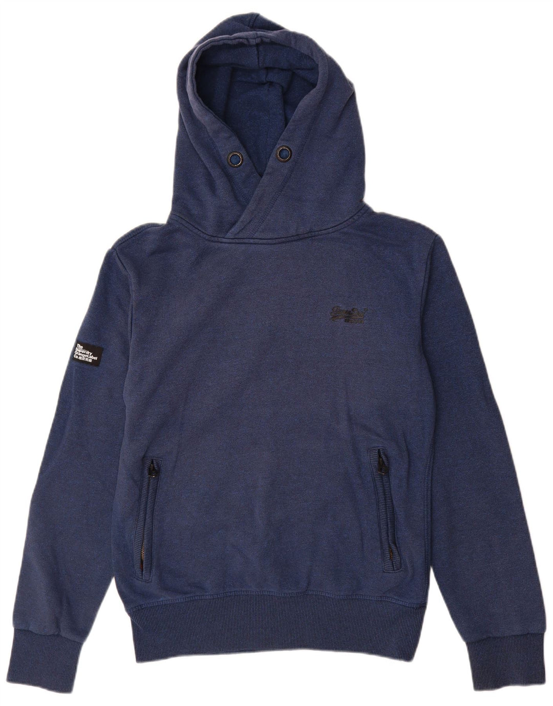 Superdry Mens Hoodie Jumper Small Navy Blue Cotton