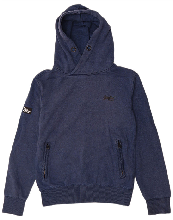 Superdry Mens Hoodie Jumper Small Navy Blue Cotton