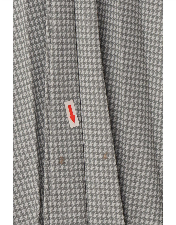 Vintage Womens Pleated Skirt W30 Medium Grey Houndstooth