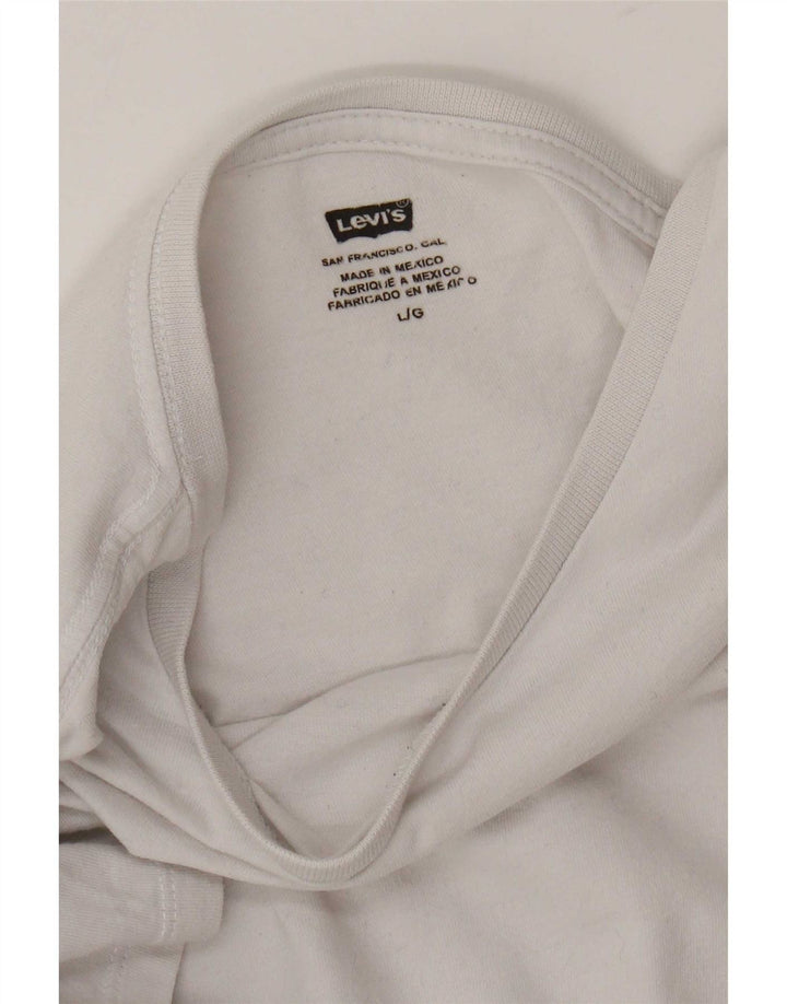 Levi's Womens T-Shirt Top UK 16 Large White