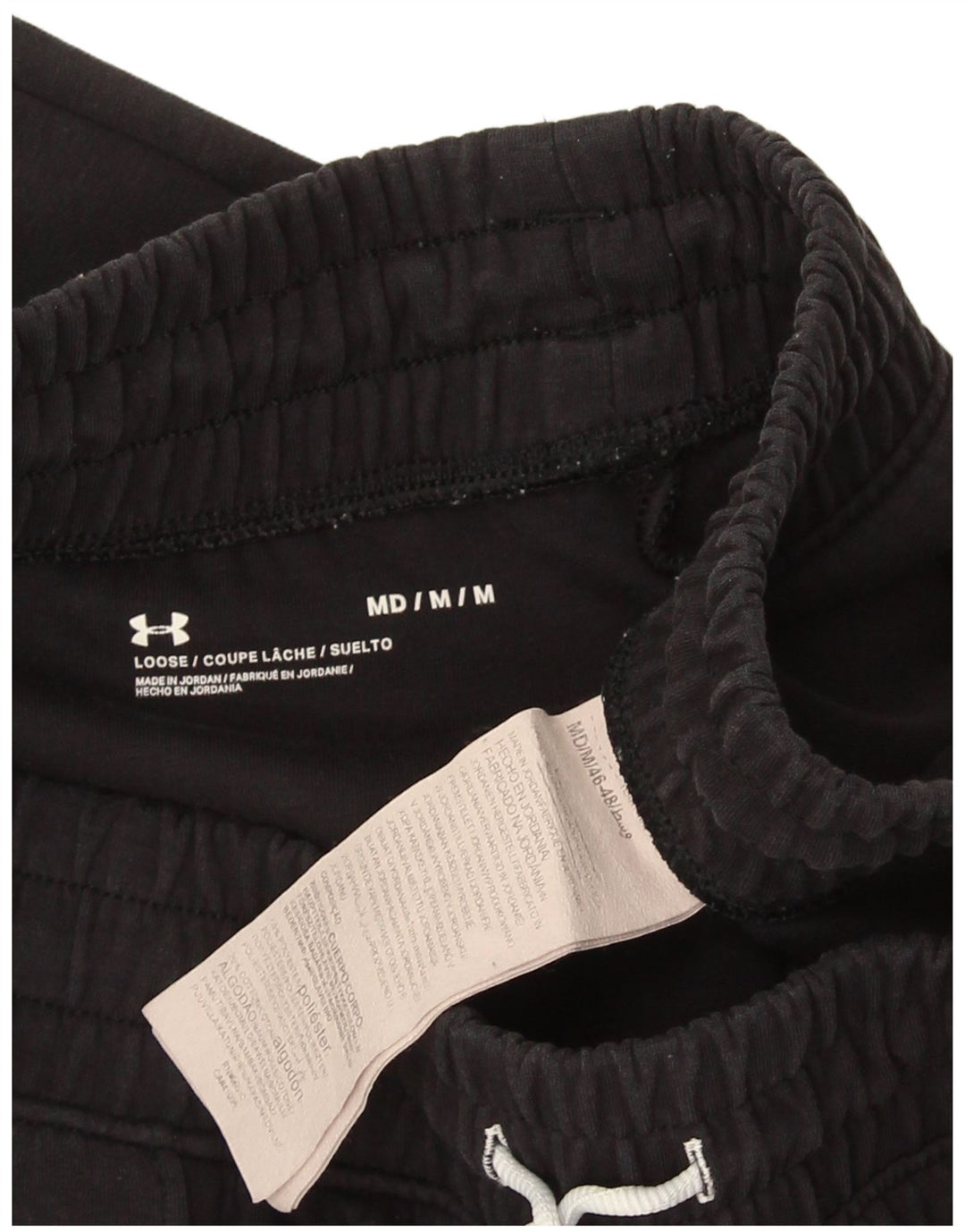 Under Armour Mens Crop Tracksuit Trousers Medium Black Cotton