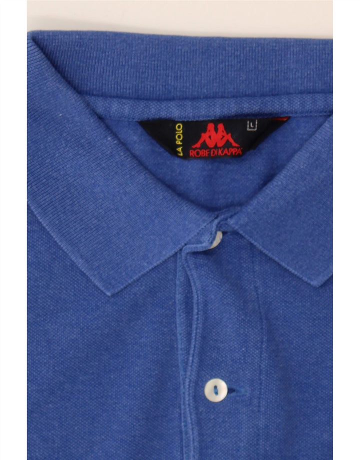 KAPPA Mens Polo Shirt Large Blue Cotton Vintage Kappa and Second-Hand Kappa from Messina Hembry 