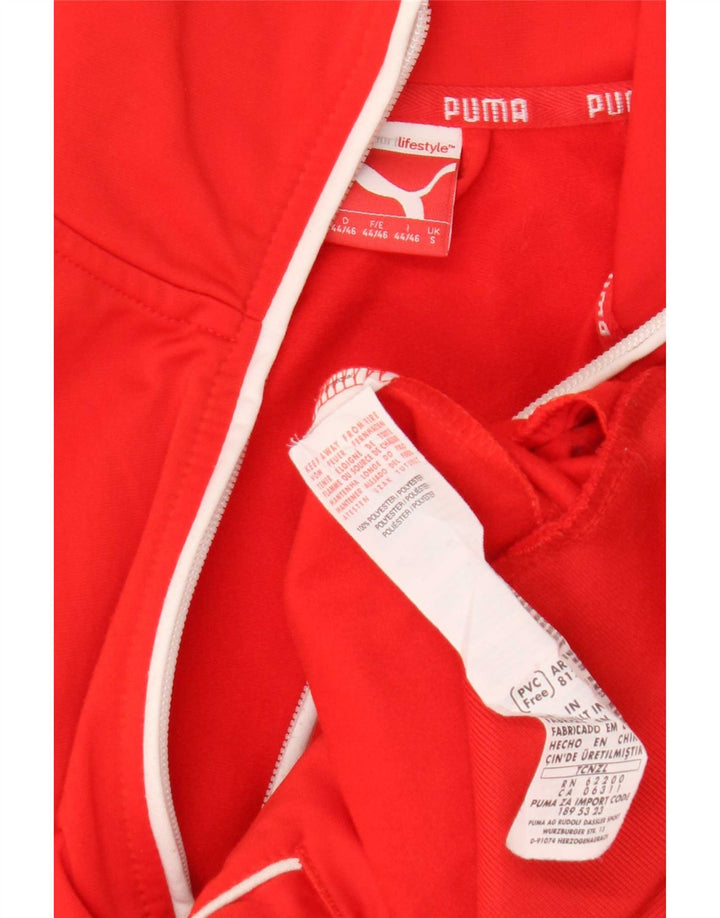 Puma Mens Tracksuit Top Jacket Small Red Polyester