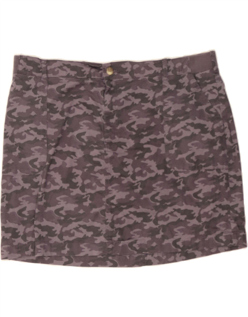 LEE Womens Skort Midrise Straight Skirt US 22 3XL W44 Grey Camouflage Vintage Lee and Second-Hand Lee from Messina Hembry 