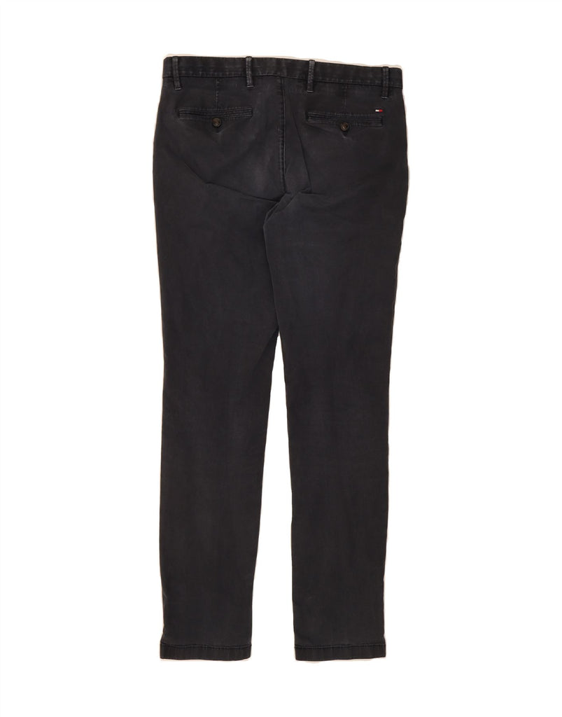 TOMMY HILFIGER Mens Slim Chino Trousers W34 L34 Black Cotton Vintage Tommy Hilfiger and Second-Hand Tommy Hilfiger from Messina Hembry 