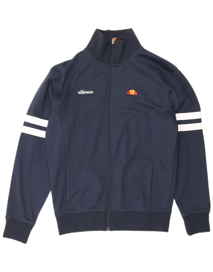Ellesse Mens Tracksuit Top Jacket Small Navy Blue Cotton