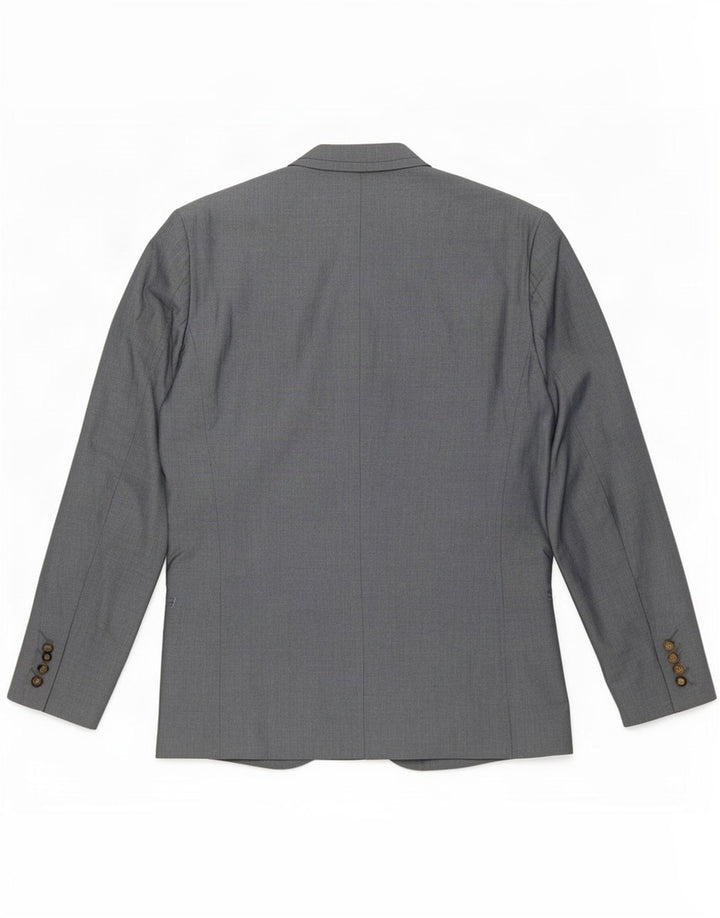 Ted Baker Mens 2 Button Blazer Jacket UK 40 Large Grey Cotton