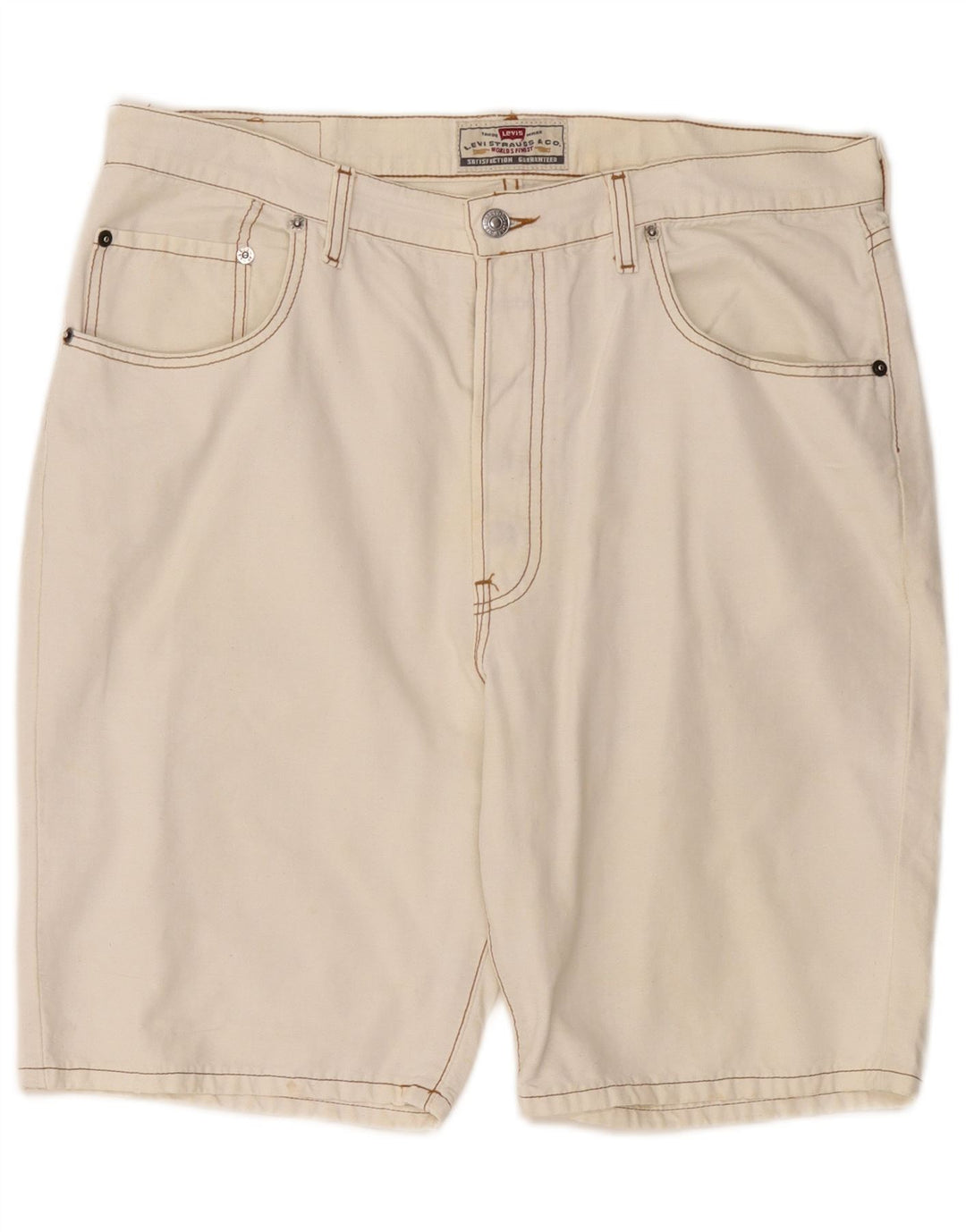 Levi's Mens Casual Shorts W36 Large Off White