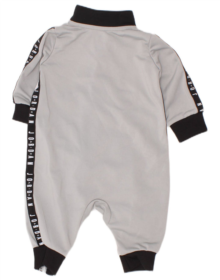 Jordan Baby Boys Graphic Jumpsuit 3-6 Months Grey Colourblock Polyester