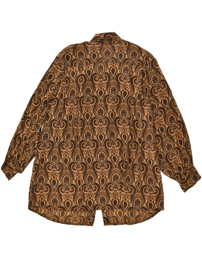 VINTAGE Womens Shirt Blouse IT 50 XL Brown Paisley Acetate Vintage Vintage and Second-Hand Vintage from Messina Hembry 