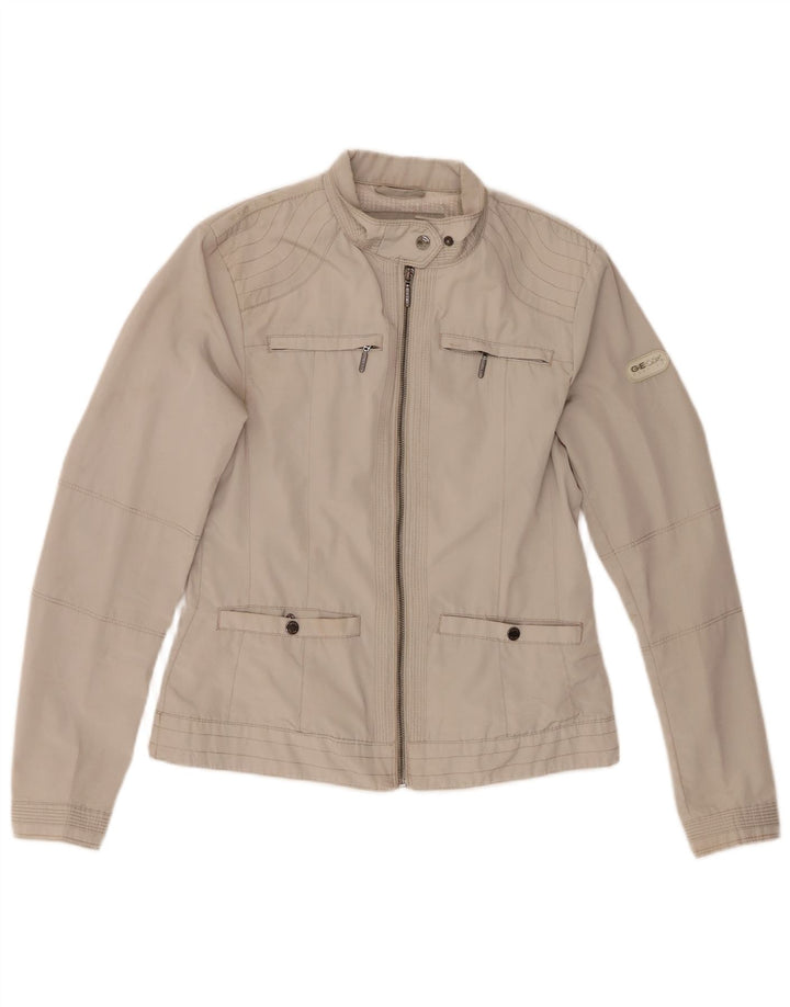 Geox Womens Utility Jacket UK 8 Small Grey Polyester