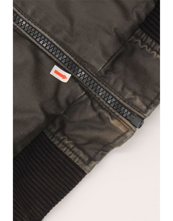 Jack & Jones Mens Military Jacket UK 36 Small Grey Cotton