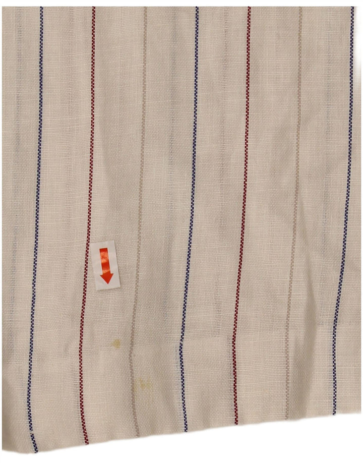 Vintage Womens Sleeveless Shift Dress IT 42 Medium Off White Striped