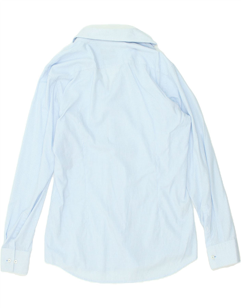 HUGO BOSS Mens Slim Fit Shirt Size 16 1/2 42 Large Blue Check | Vintage Hugo Boss | Thrift | Second-Hand Hugo Boss | Used Clothing | Messina Hembry 
