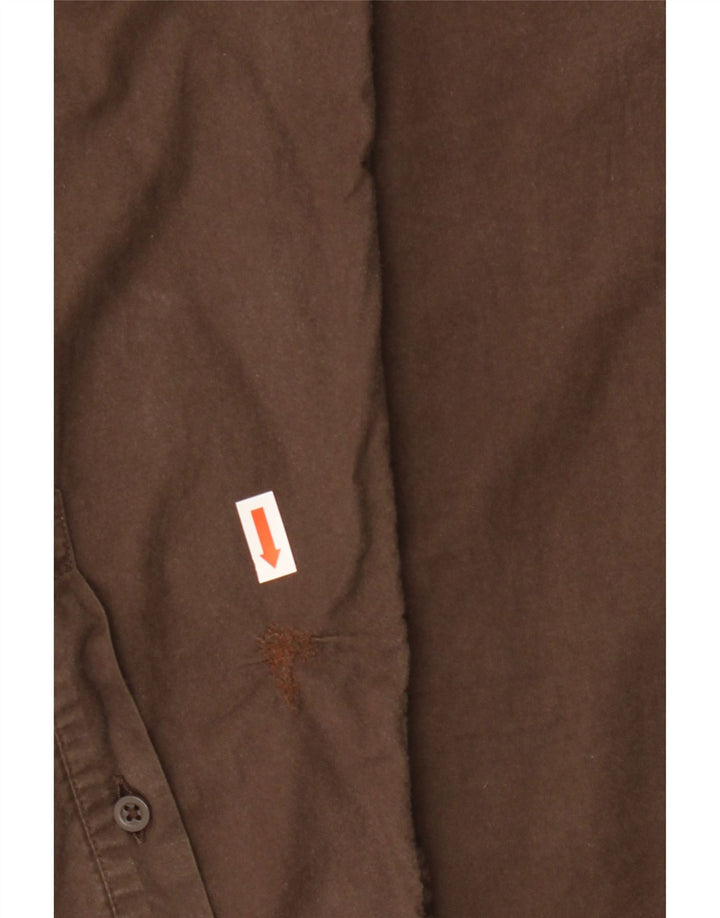 NORTH SAILS Mens Shirt Large Brown Cotton