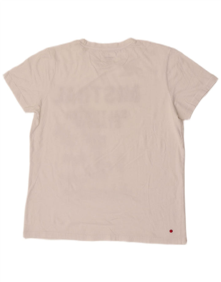 Mistral Mens Graphic T-Shirt Top Large White Cotton
