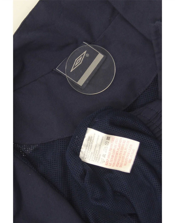 Umbro Mens Graphic Tracksuit Top Jacket XL Navy Blue Colourblock Polyester