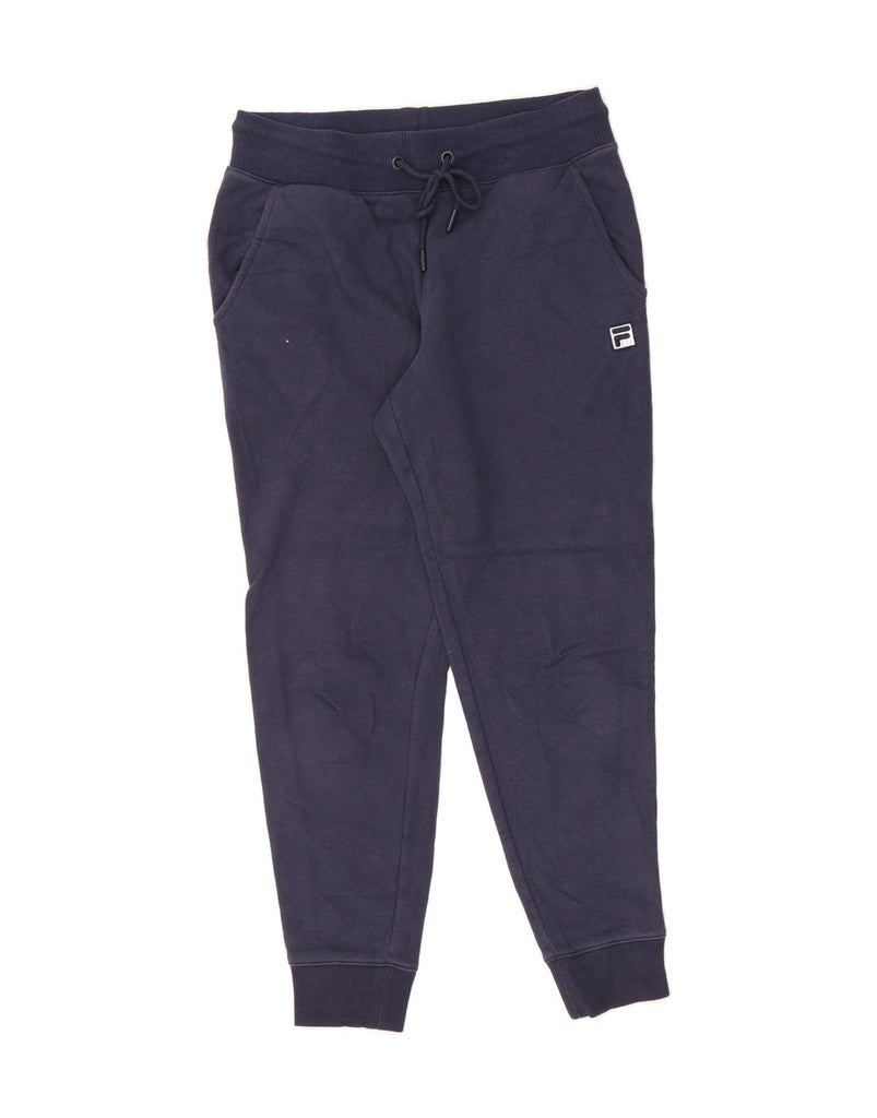 FILA Mens Tracksuit Trousers Joggers Small Navy Blue Cotton Vintage Fila and Second-Hand Fila from Messina Hembry 