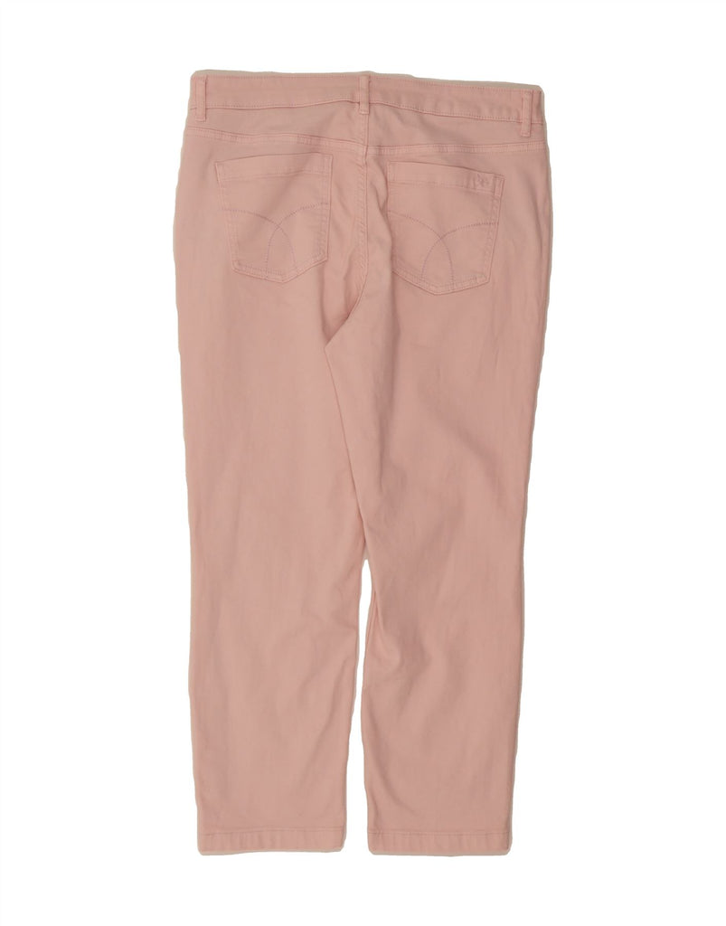 CREW CLOTHING Womens Straight Casual Trousers UK 12 Medium W32 L24 Pink Vintage Crew Clothing and Second-Hand Crew Clothing from Messina Hembry 