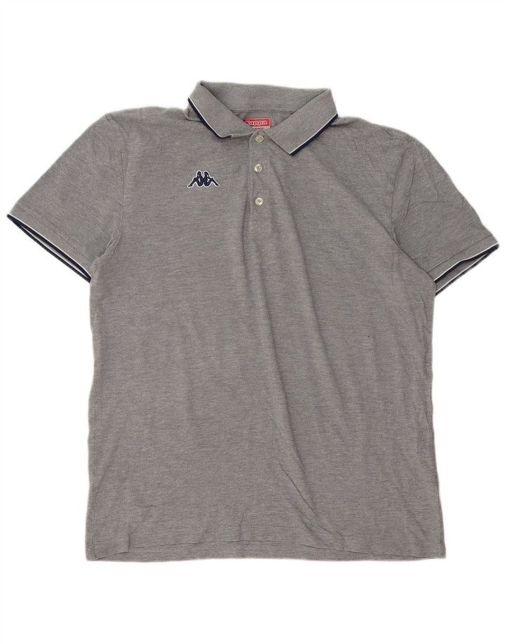 Kappa Mens Polo Shirt 2XL Grey Cotton