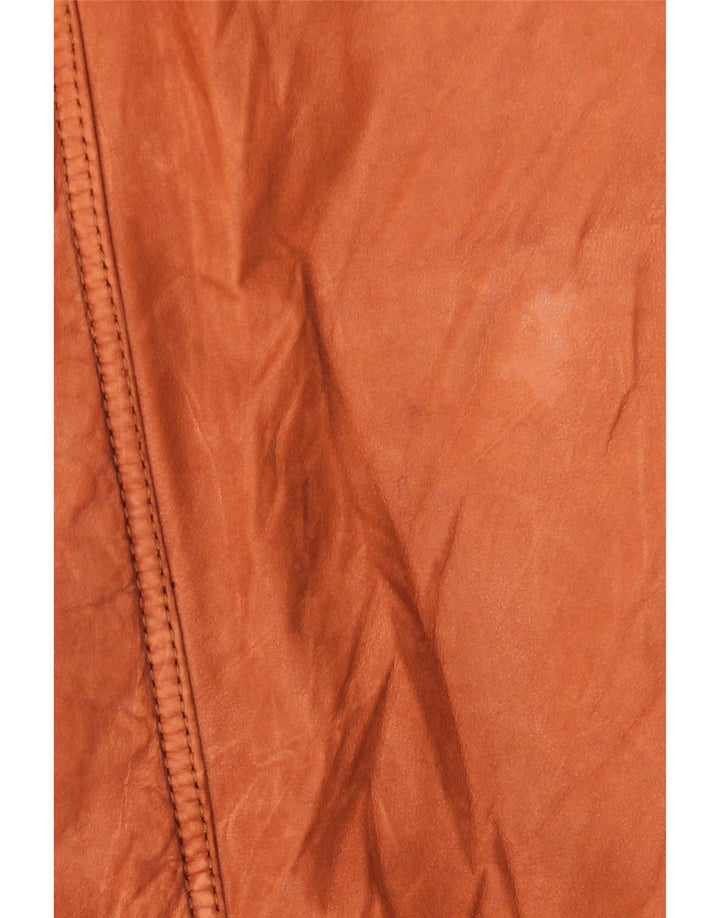 Dibi Mens Leather Jacket UK 42 XL Brown Leather