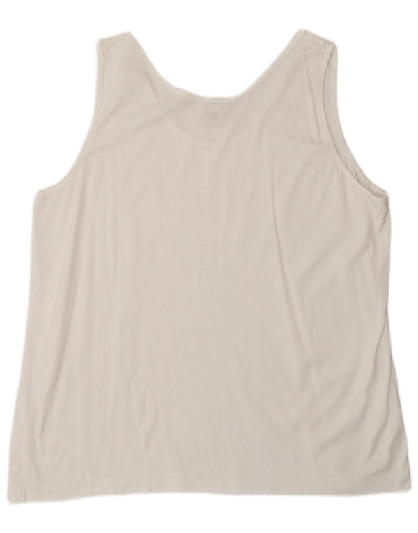 AUSTRALIAN L'ALPINA Womens Vest Top IT 48 XL White Cotton