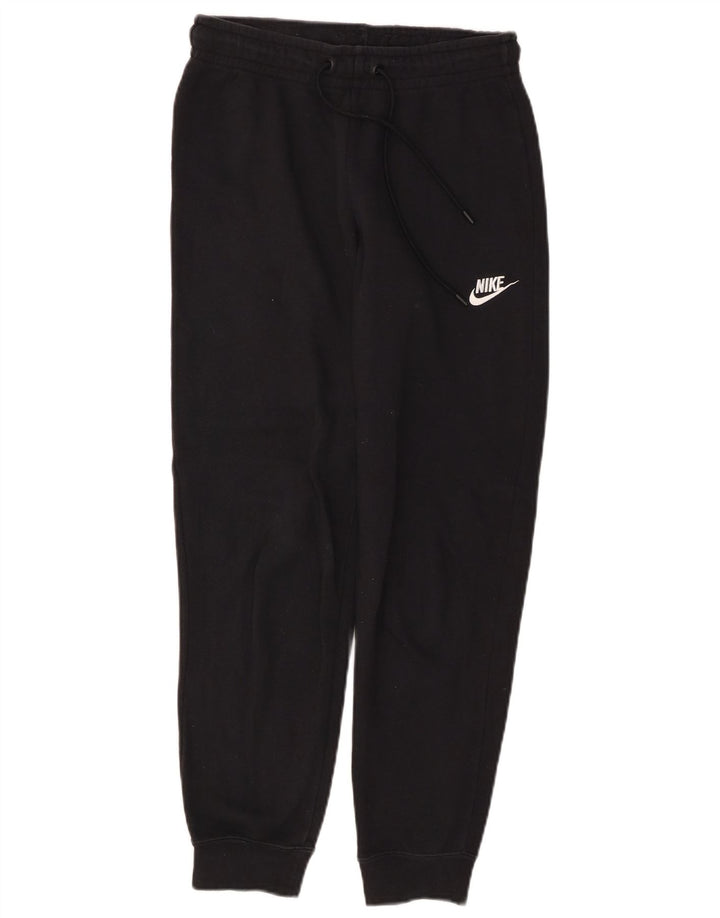 NIKE Womens Tracksuit Trousers Joggers UK 10 Small  Black Cotton