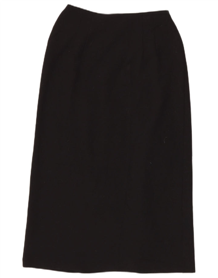 Marks & Spencer Womens Wrap Skirt UK 12 Medium W28 Black Polyester