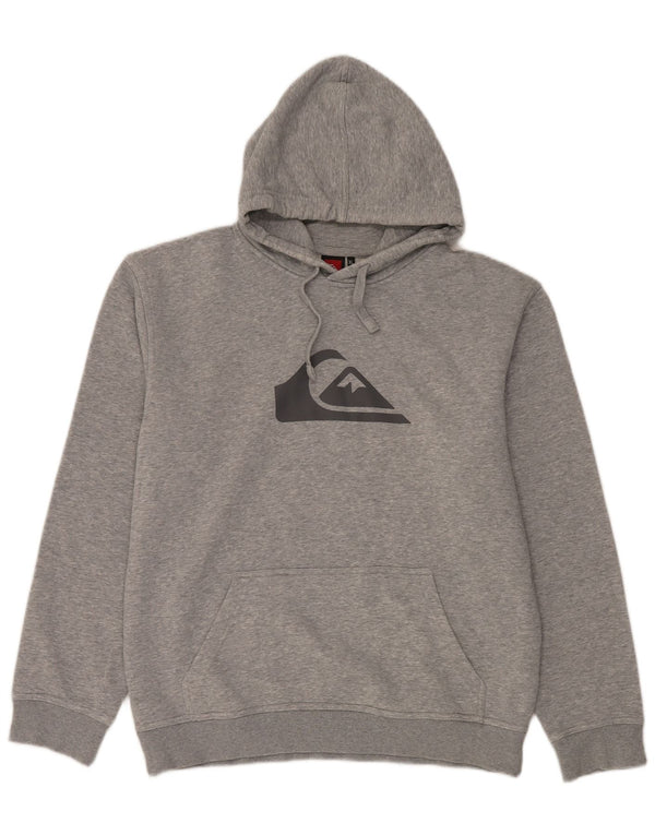 Quiksilver Mens Graphic Hoodie Jumper XL Grey Cotton