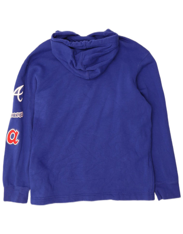 Nike Mens Atlanta Braves Graphic Hoodie Jumper Medium Blue Cotton