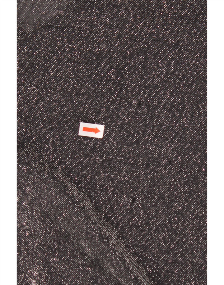 VINTAGE Womens Oversized Shirt Blouse UK 16 Large Black Flecked Polyester